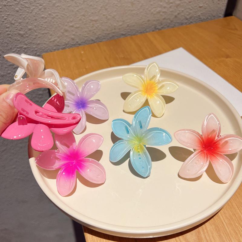 6cm Fermagli alla Moda Fiore d'Uovo per Capelli da Donna Boemia Gradiente Fiore Fermaglio per Capelli Vacanza al Mare Ragazze Dolci Accessori per Capelli