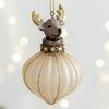 Ornamenti di Natale in Vetro Premium con Forme Creative a Goccia e Scoiattoli e Dettagli Dinamici di Glitter