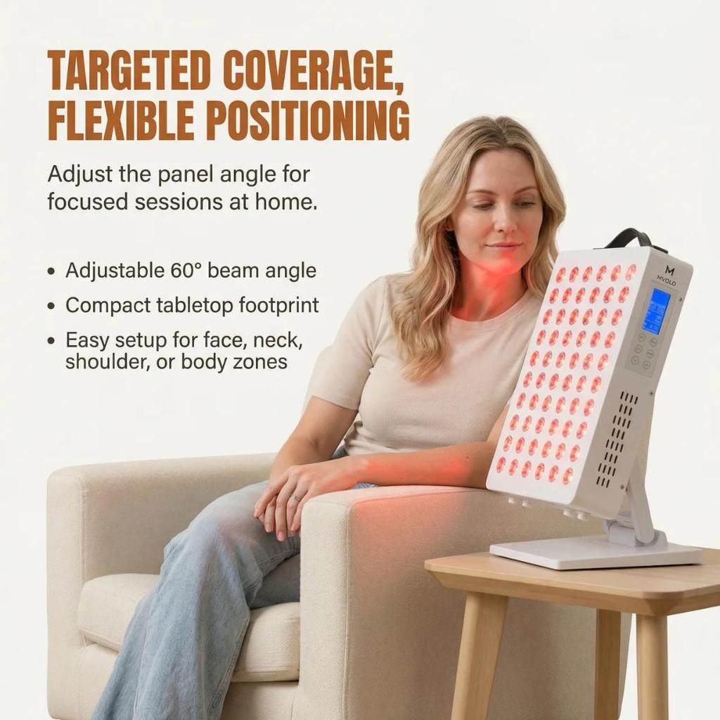 Mvolo® Elite Series 306 Infrared Light Lamp – Red Light & Infrared Light Device for Home Wellness & Skin Care