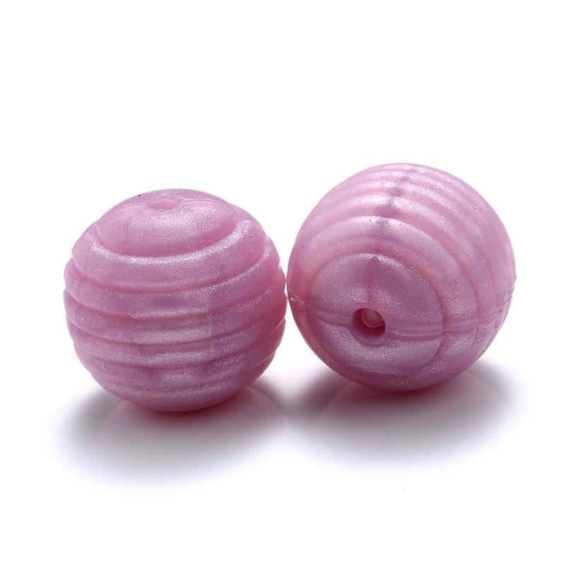 10 Stück/Los 15mm Baby-Silikonperlen Beißringe für 4-6 Monate Spiral-Lebensmittelechtes Silikon Beißring Schnuller Kette Halskette Herstellung