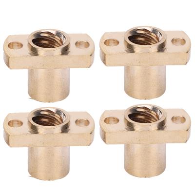 4 adet Trapez Somun T8 Pirinç H Flanş Donanım Bağlantı Elemanları 3D Yazıcı Aksesuarları 8mm