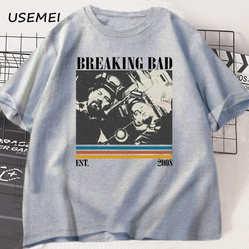 Breaking Bad T Shirt Casual Short Sleeve Vintage TShirt Fashion Tshirt Cotton Loose Oversized Short Sleeve Tshirts Clothes