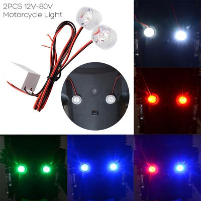 2PCS Motorcycle Taillight Bright Electrocar Bright LED Flashing Lights Brake Light Motorcycle License Number Plate Lights Lamp