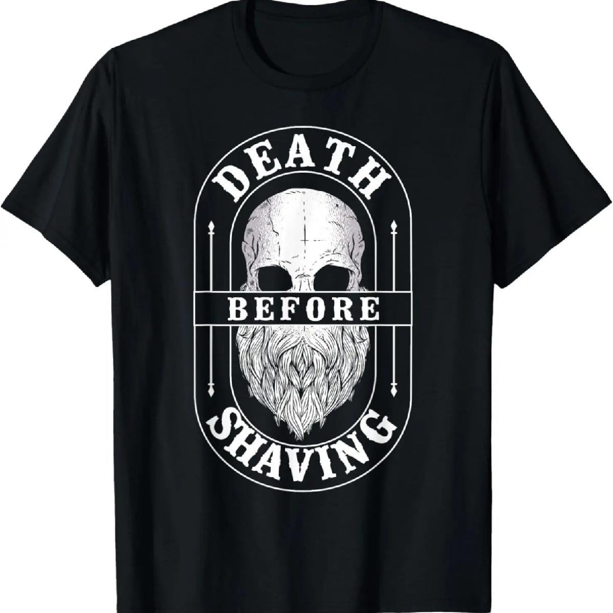 

Beard Lover Bearded Man Death Before Shaving T-Shirt XXXXXL різнокольоровий