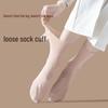 Women's Casual Mid-Calf Socks: Comfy, Loose-Fit, Solid Color, Fine Cotton, for Autumn & Winter.