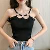Black Tops For Women Sexy Tank Tops Inner Wear Sling Retro Fashion Vest For Girls