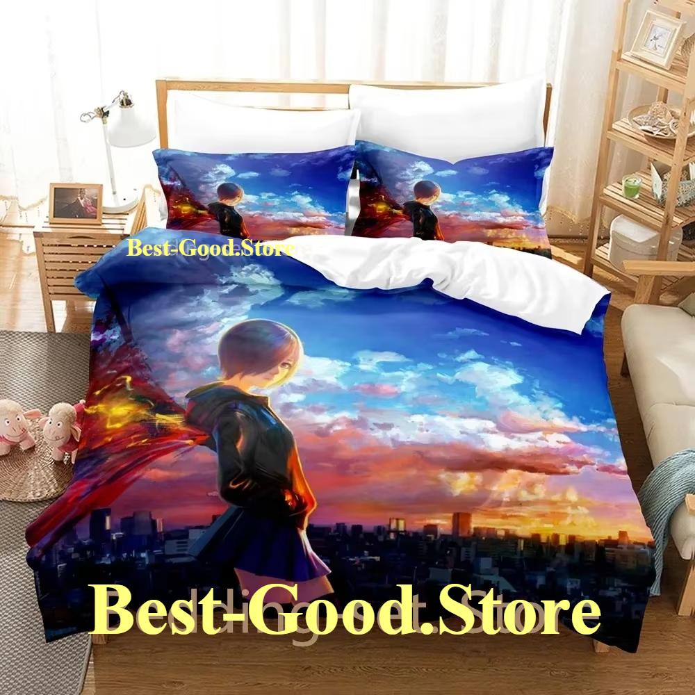 Tokyo Ghoul Touka Kirishima Bedding Set Single Twin Full Queen King Size Bed Set Adult Kid Bedroom Duvetcover Sets Anime Bed