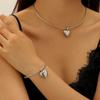 New jewelry peach love magnetic collar opening ring symmetrical simple fashion love pendant bracelet female tide
