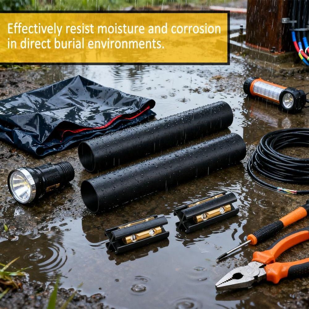 600 Volts Rated Underground Wire Splice Kit Heat Shrink UV Resistant Splice Kit Durable Waterproof Wire Connectors