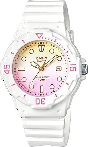 

Casio LRW-200H-4E2V Analog Watch for Women and Kids, Gloss White with Pastel Pink Gradient, Overseas Model [Parallel Import]