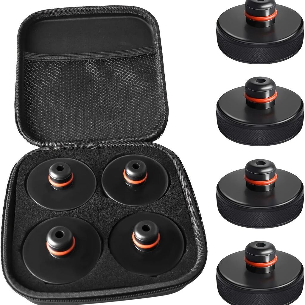 4Pcs Car Rubber Lifting Jack Pad Adapter Tool Chassis W/ Storage Case Suitable For Tesla Model 3 Model S Model X Car Accessories