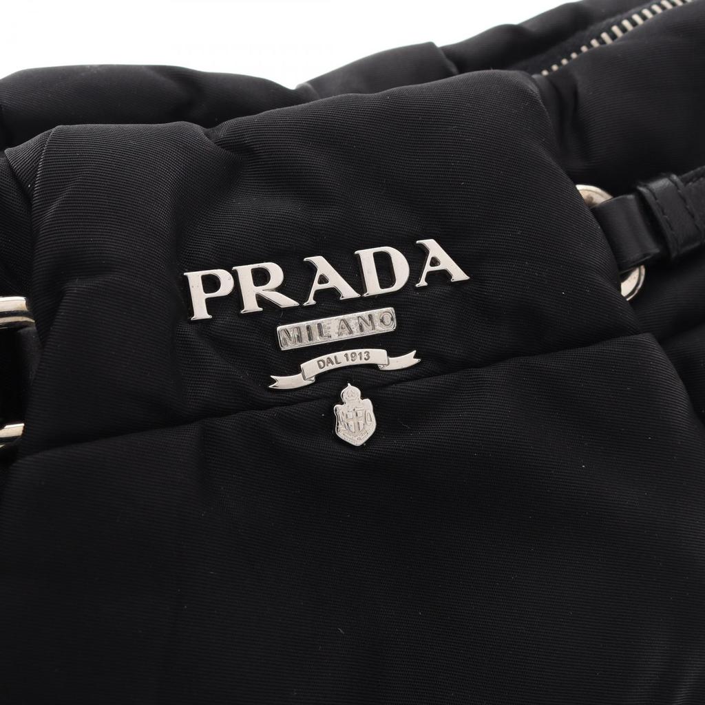 Used PRADA TESSUTO MICRO Shoulder Bag BN1704 Nylon Black Used Women