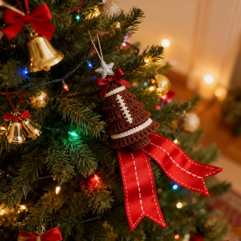 Handmade Crochet Christmas Tree Set For Home Decoration With Step-by-Step Tutorial Instruction Crochet Hook and Yarn