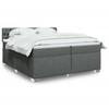 VidaXL Bed Slat Base with Mattress Dark Grey 200x200cm Fabric, Bed, Platform Bed, Panel Bed, Furniture of 3286003