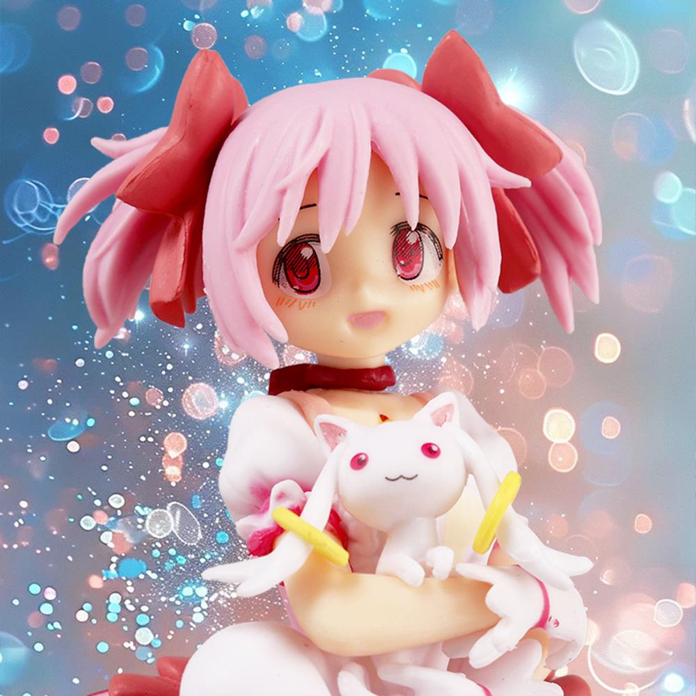 Puella Magi Madoka 18cm Magica Aniem Figure Kaname Madoka Action Figure Magic Girl Model Decor Statue Dolls Toys Christmas Gift