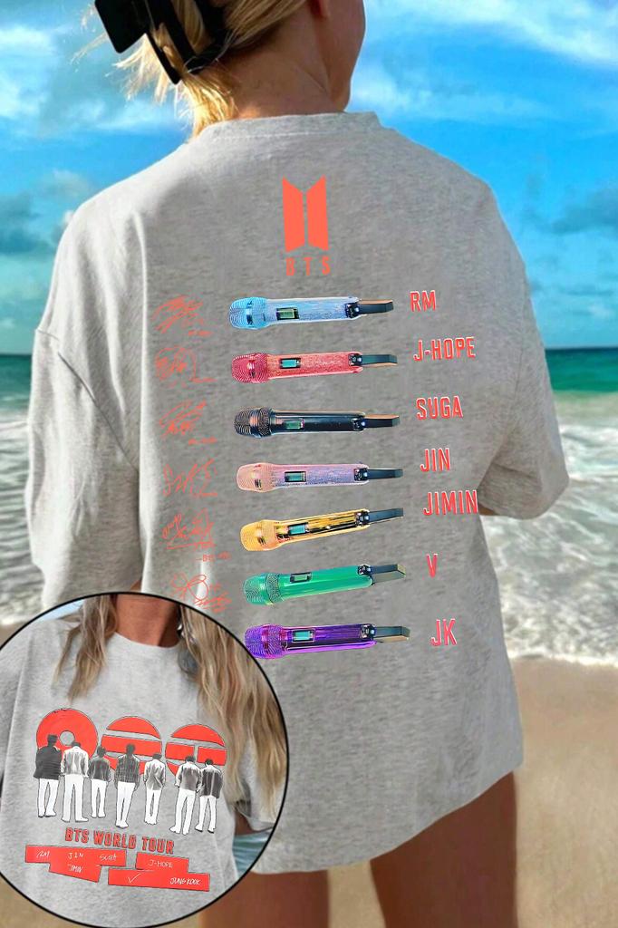 BTS Arirang 2026 Tričko Kpop Tour Tričko Dámské Pánské Oversized Y2k Krátký Rukáv Ležérní Bavlna Vysoká Kvalita Dámské Pánské Oblečení