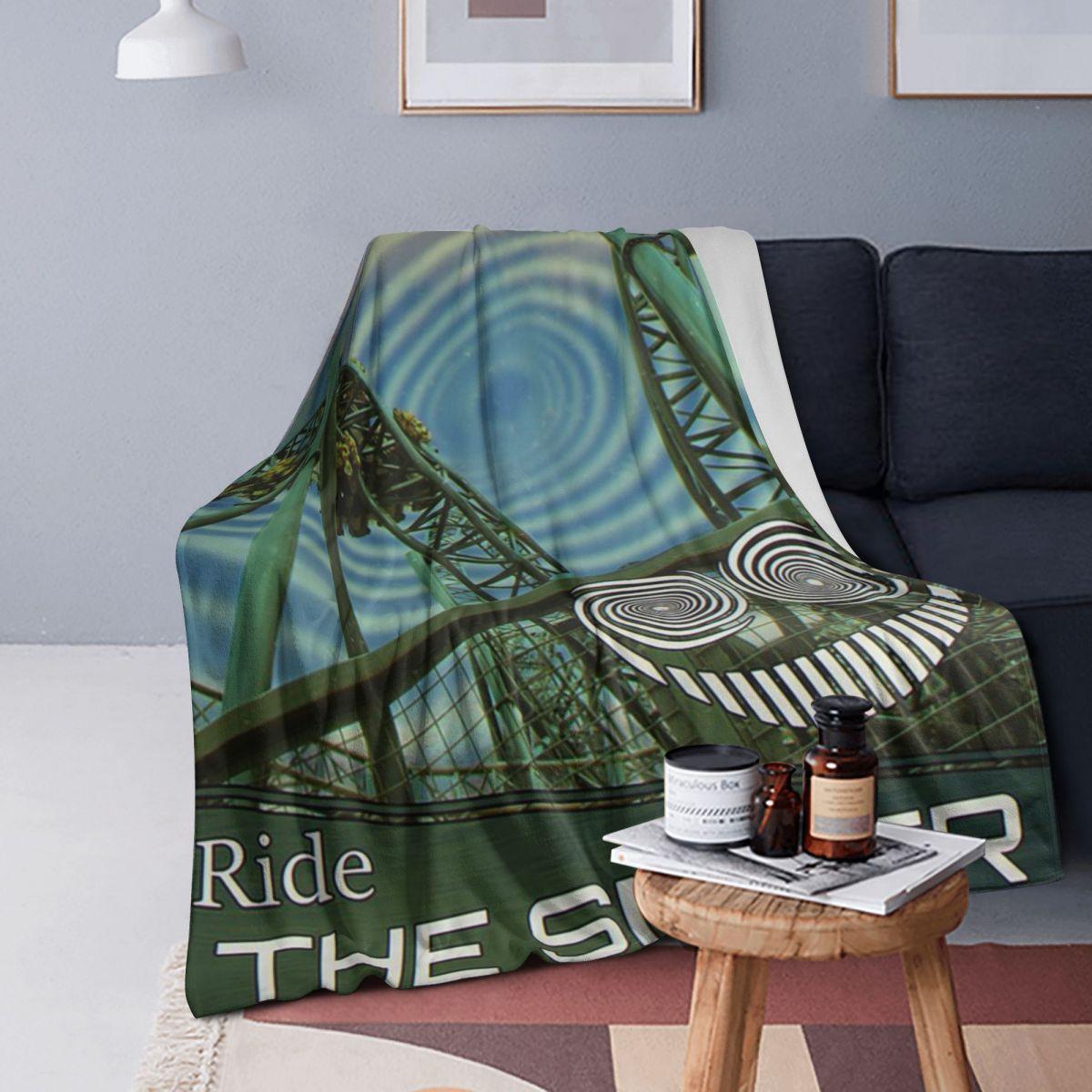 Exquisite Fashion Items Unisex The Smiler Alton Towers Resort Park Blankets Soft Warm Flannel Throw Blanket Plush For Bed Living Room Picnic Travel Home Sofa