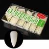 Ultra-thin Acrylic Detachable Press On Half Cover French Fake Nails Oval False Nails Nail Art Tips Manicure