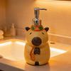 Cartoon Capybara Soap Dispenser Refillable Hand Soap Shampoo Shower Gel Facial Cleanser Container Bathroom Empty Press Pump Bottle