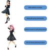 18Cm Anime Figure Love Is War Fujiwara Chika Shinomiya Kaguya Kawaii Girl Action Figure Collectible Model Doll Toy Gift