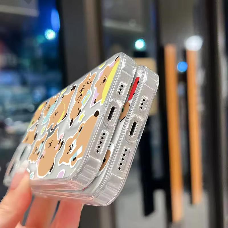 Lovely Bear Quokkas Wireless Charging Case for iPhone 17 Air 16 E 15 14 13 12 Mini 11 Pro Max Transparent Silicone Edge Cover