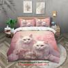 Cat Pattern Digital Printing Polyester Three-Piece Quilt Cover Quilt Cover Pillowcase One Piece Distribution