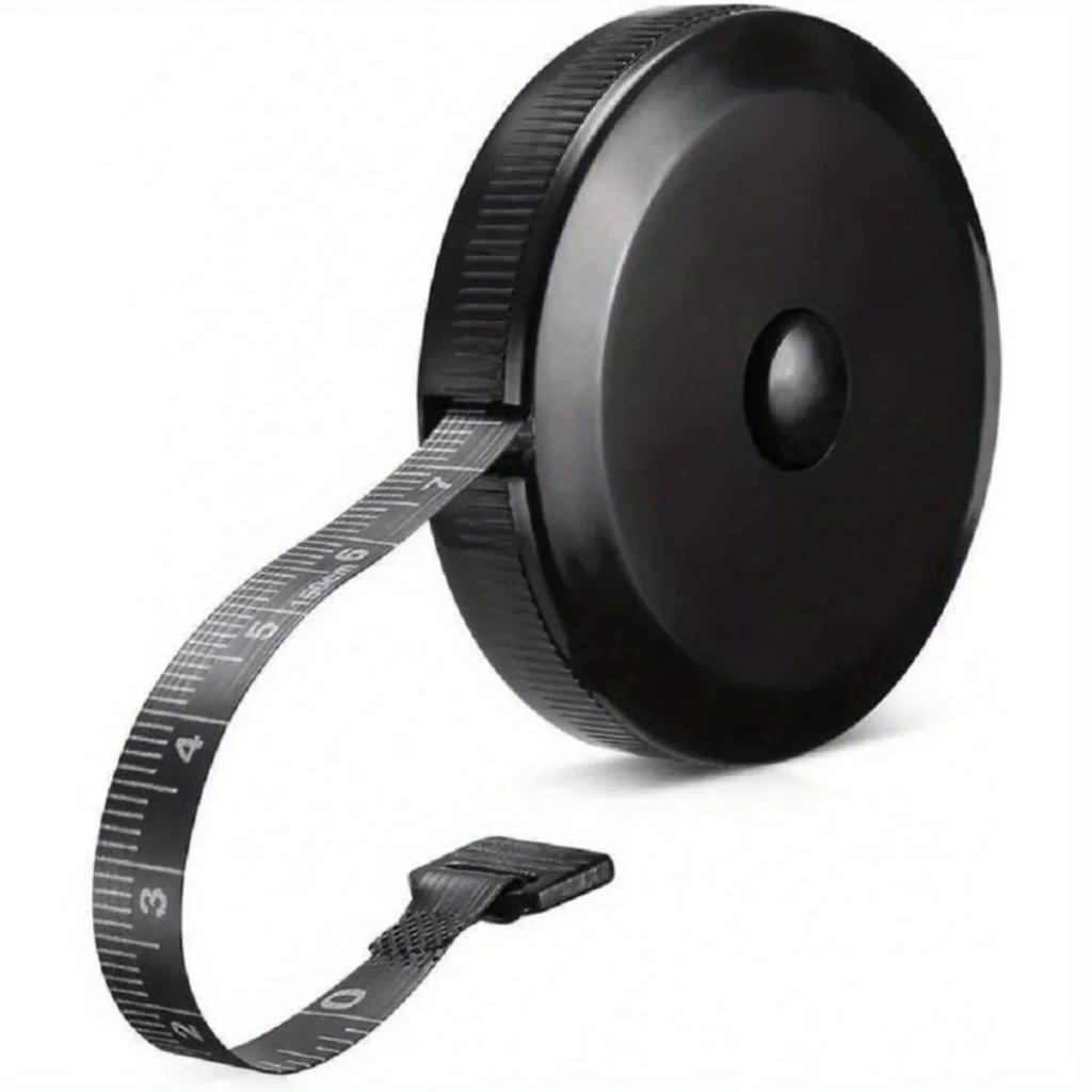 Soft Retractable Tape Measure, Black Double-Sided Design, Ideal for Body Measurement, Fabrics and Seamless Knitting
