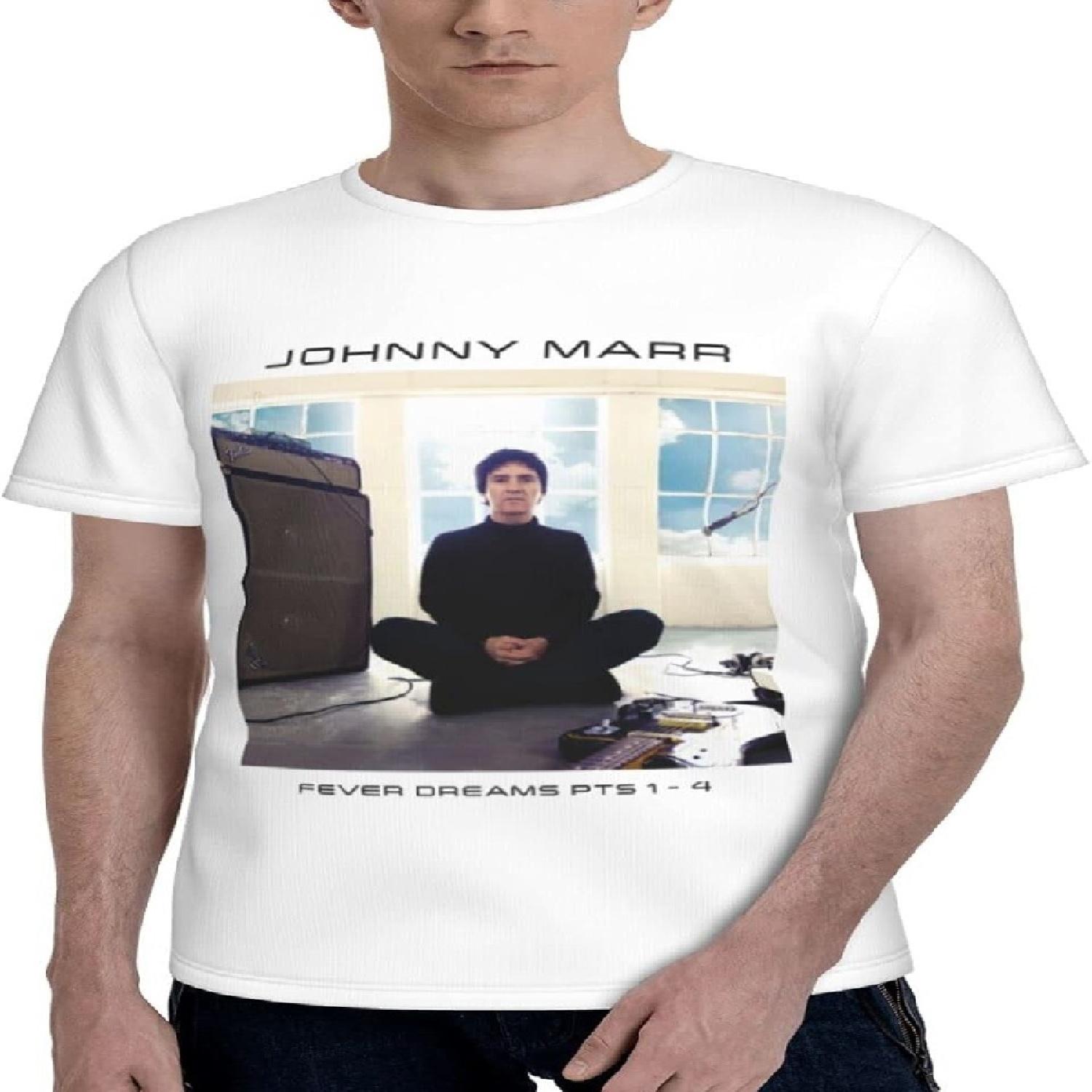Johnny MARR Fever Dreams Pts T Shirt Man s Summer Tee Casual Short Sleeve 3D Print Shirts XXXXXL белый