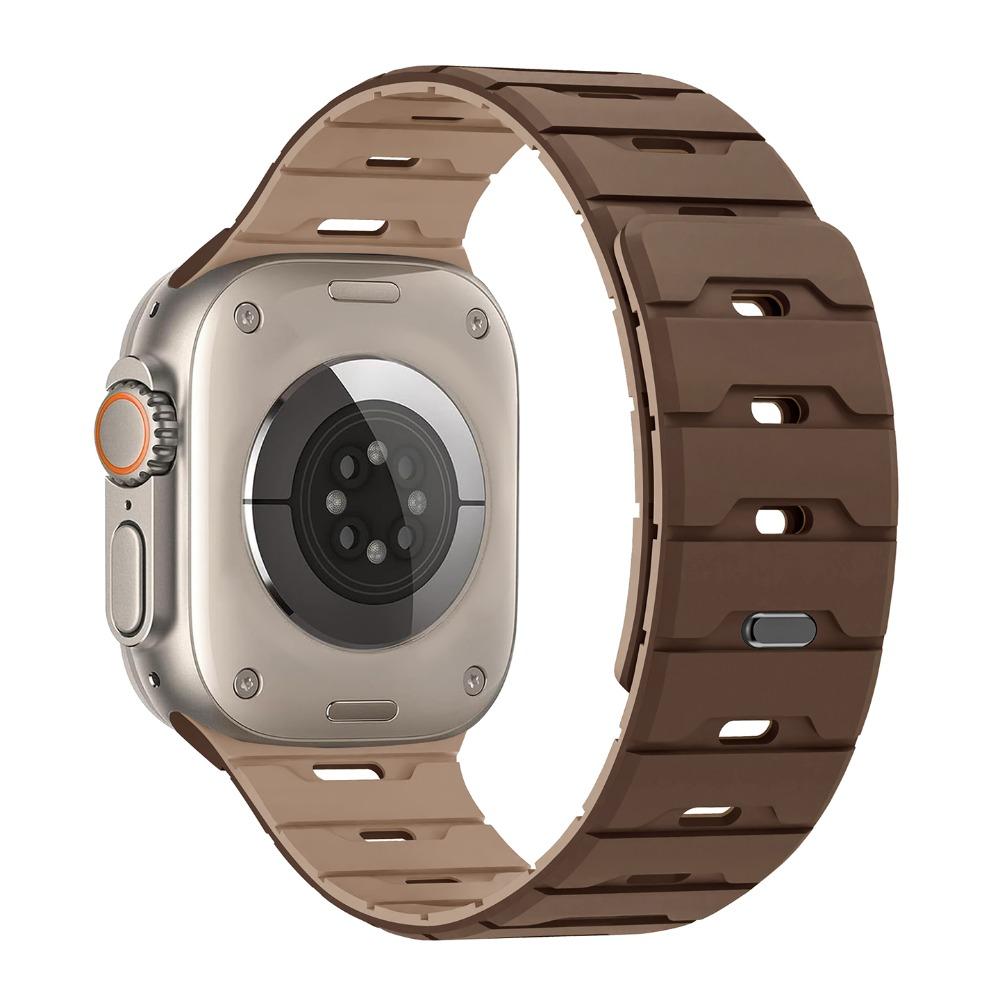 Magnetischer Schnallen-Silikonarmband für Apple Watch, Passend für Ultra 2/3, 49/46/45/38/42/40mm, Silikonarmband für iWatch Serie 11 / 10/ 9/8/7SE