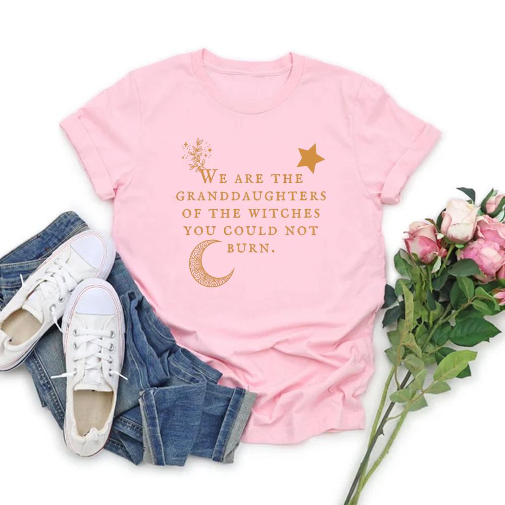 We Are The Granddaughters of The Witches You Could Not Burn TShirt Salem Witch T Shirts Unisex Tshirts Vintage Halloween Top