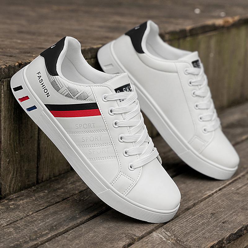 

Мужская кожаная повседневная обувь Модная повседневная обувь для скейтборда Уличная обувь для ходьбы для мужчин Обувь для тренировок по теннису Плоские кроссовки на шнуровке 38