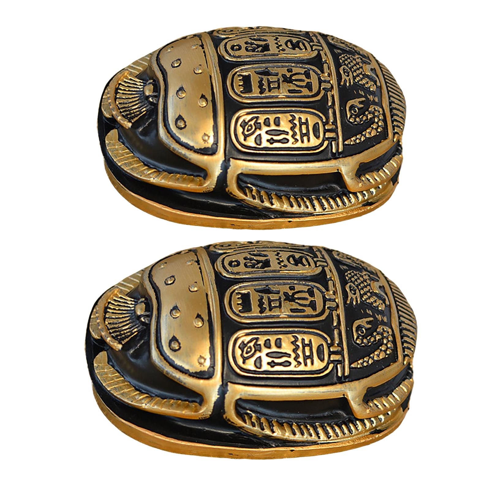 

Classical Resin Egypt Scarab Beetle Sculpture Ornament Vintage Animal Home Crafts Decoration 7x5x2.5cm