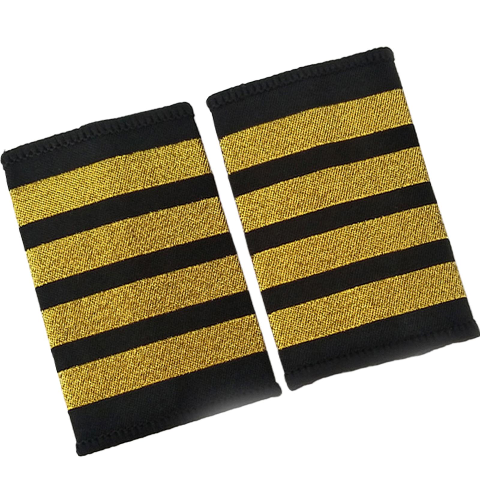 

Pilot Epaulets Aviation Professional Pilot Epaulet Stage Performances Props Flight Crew Epaulet Uniform Accessories 2PCS D