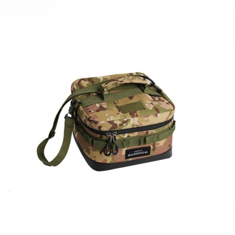 1pcs Outdoor Picnic Bag Insulated Tote Portable Oxford Cloth Handbag Outdoor Camping Tableware Storage Bag