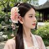 Tassel Hanfu Hair Accessories Ancient Style Colorful Chinese Style Hair Clip Headdress Headpieces Flower Hairpin