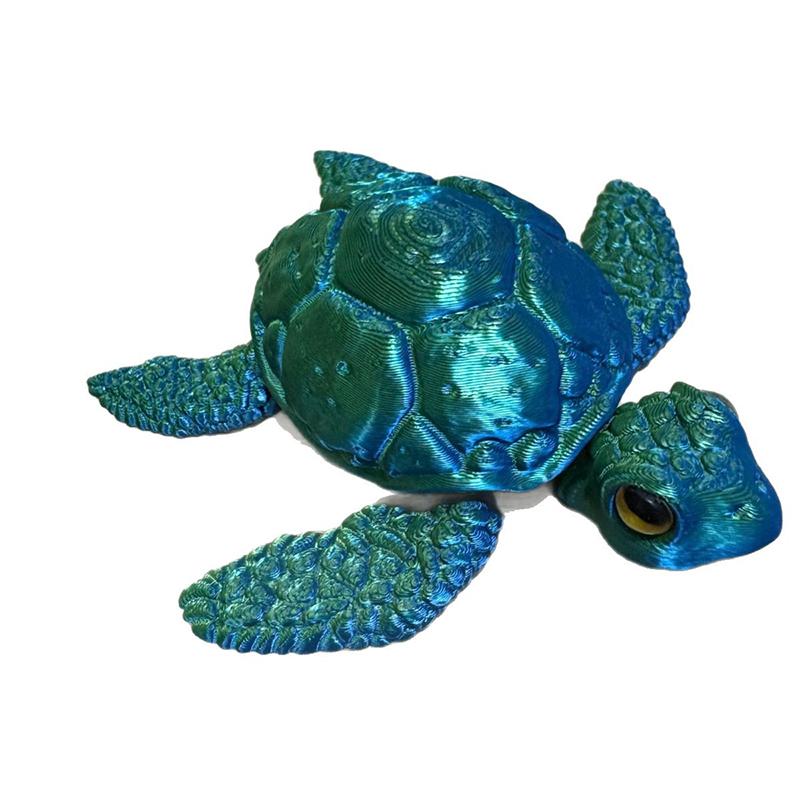 3d Printed Tortoise Toy 8.5cm Articulated Animal Figurine Safe Anti-anxiety Fidget For Kids & Adults Birthday Home Decor Gift