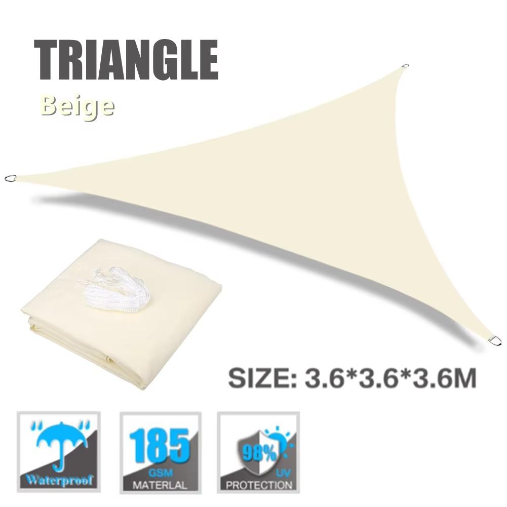 Sun Shade Sail 6m/5m/4M/3m/2M Triangle Rectangle UV Block Sunshade Cloth Canopy for Yard Deck Patio Backyard Lawn Garden Outdoor