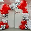 100 pieces of red and white balloon arch set, suitable for birthday, Christmas, and New Year decorations