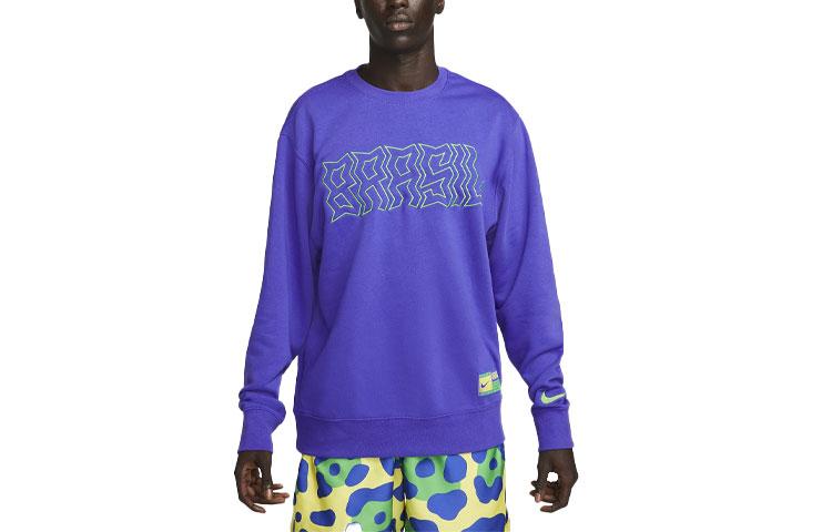 Nike Sweatshirts Men s Purple Crew Neck Moderate Regular DR9987-430 XL