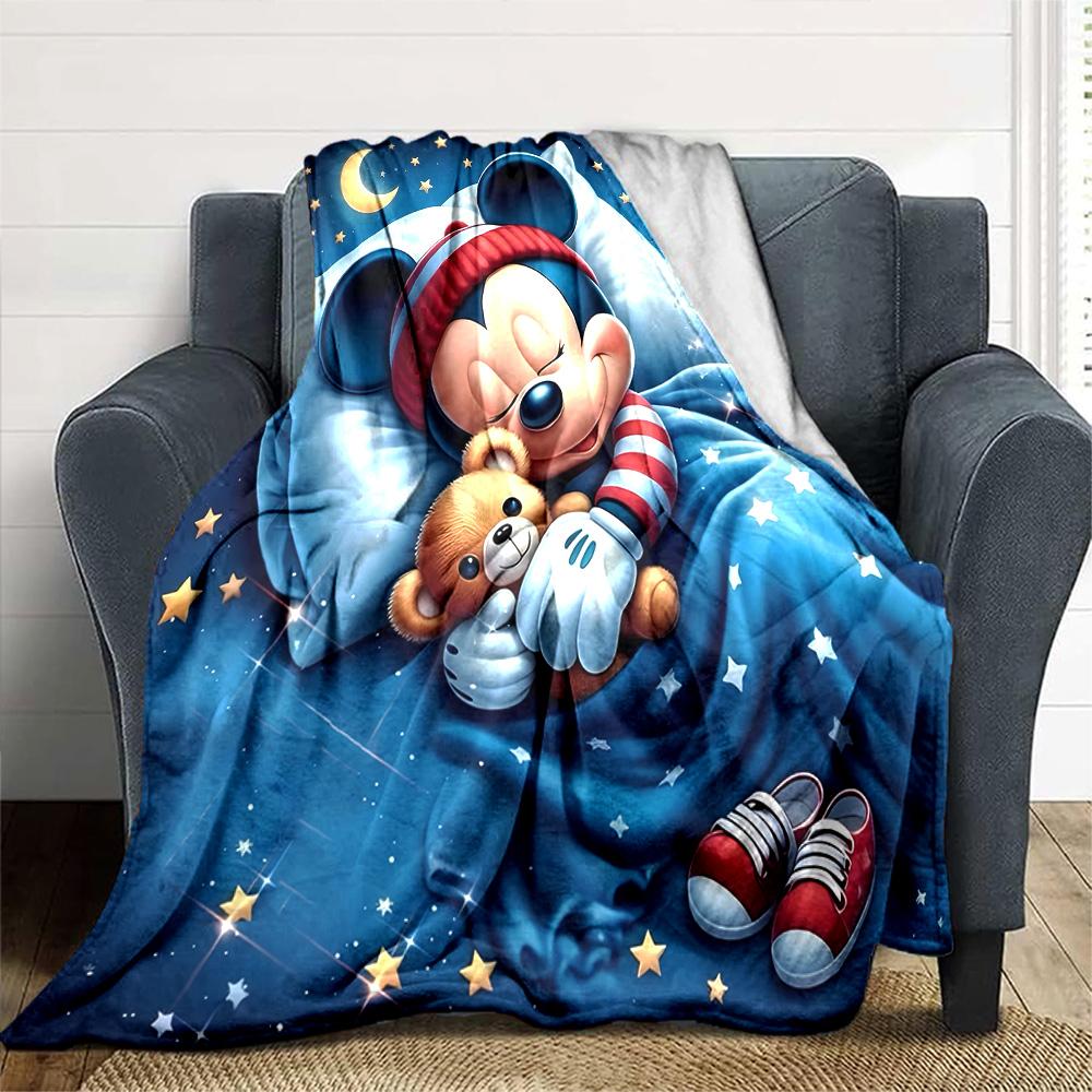 1pc M-Mouse Blanket, Gift, for Men and Women, Soft Blanket, Good for Sofa Bed Couch Travel, Lightweight Flannel Blanket