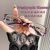 Fashionable Small Frame Color Printed Presbyopia Glasses Women Elegant Ultra Light High-definition Transparent Lens Glasses