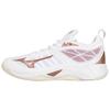 Wave Dimension Fabric Synthetic Leather Cushioning Lightweight Breathable Low-Top Volleyball Shoes Unisex Sneaker White Rose-Gold V1GC224036