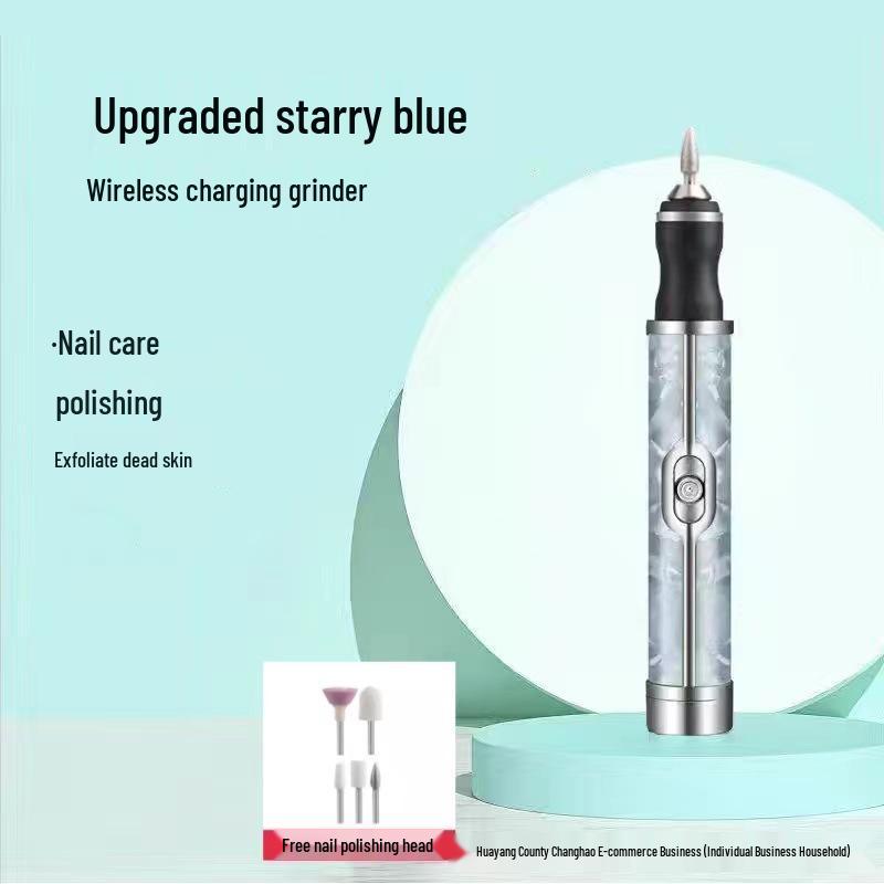 Portable Rechargeable Nail Grinder: Professional Manicure, Polishing, Dead Skin Removal, Nail Repair Tool Set.