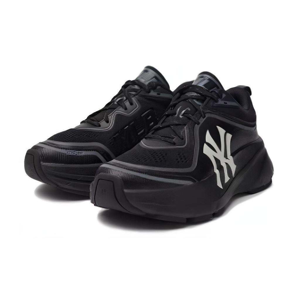 MLB Chunky Runner Ath-Flow Thick Sole Height Increasing Fabric Nylon Low Top Casual Running Shoes Unisex Sneakers Black White 3ARNATF4N-50BKS