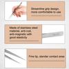 Nail Art Tweezers Stainless Steel Eyelash Extensions Tweezers Eyelash Makeup Tool Straight Pointed Tweezers for Nail Art