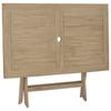 Folding Garden Table Gray 120x70x75 cm Solid Teak Wood
