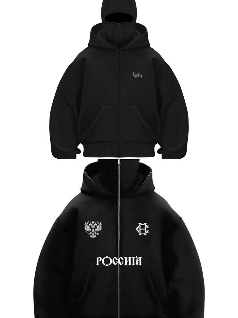 Trendy Unisex Double-Layer Hooded Zipper Sweatshirt for Autumn/Winter