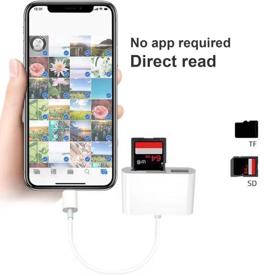 Čtečka karet 3v1 Multifunkční USB 2.0/Type-C U Disk Čtečka TF karet OTG Adaptér pro mobilní telefon