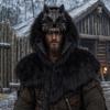 Středověký styl Vlčí lebka Kapuce Viking Kostým Halloweenská pokrývka hlavy Scénické vystoupení