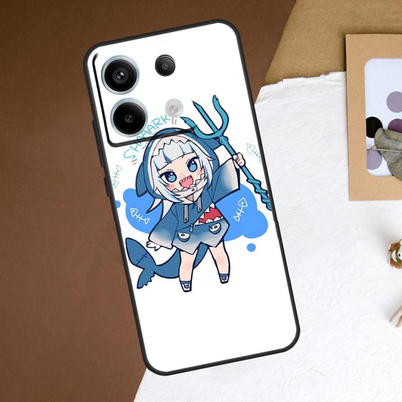 Gawr Gura Hololive Anime Case For Xiaomi Redmi Note 14 12 11 10 13 15 Pro Plus Redmi 14C 15C 15 13 10C 12C 13C Cover